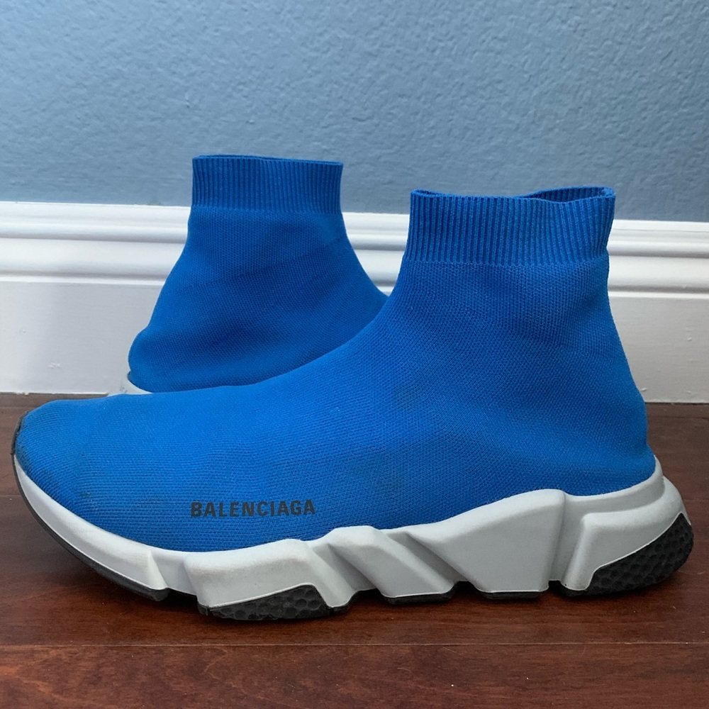 Balenciaga speed trainer shoe (blue ) Authentic